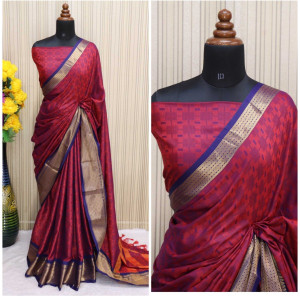 Fancy Fab Paisley, Digital Print, Temple Border, Ombre, Geometric Print, Embellished, Floral Print, Dyed Kovai Crepe, Cotton Silk Saree