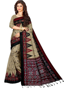 Bhadra Floral Print Sambalpuri Handloom Pure Cotton Saree