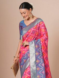 Sareemall Woven Pochampally Silk Blend Saree