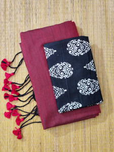 SMRITI HANDLOOM Printed Kalamkari Handloom Pure Cotton Saree