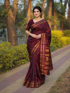 Ratnavali Woven Narayanpet Silk Blend, Art Silk Saree