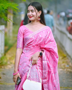 vraj enterprise Woven Mekhela Chador Pure Silk Saree