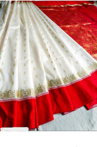 Kanjivaram Temple Border Banarasi Art Silk Saree