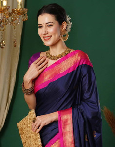 WINKLECART Woven, Self Design Ikkat Cotton Silk Saree