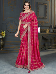 Sareemall Embellished Bandhani Art Silk Saree