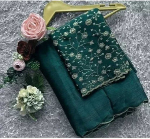 bharadwaj Solid/Plain Daily Wear Georgette Saree
