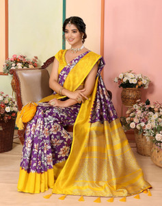 YASHIKA Printed Kalamkari Art Silk Saree