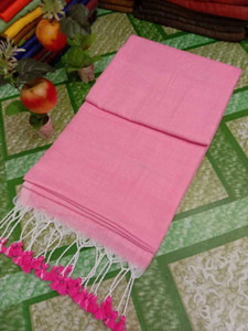 Puspa Fashion Self Design Tant Pure Cotton Saree