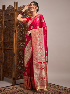 Divastri Printed Banarasi Silk Blend Saree