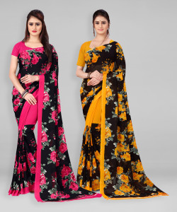 kashvi sarees Floral Print Daily Wear Georgette Saree
