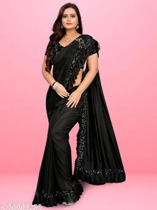 KASHYAP ART Self Design Bollywood Lycra Blend Saree