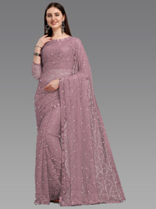 LOROFY Self Design Bollywood Net Saree