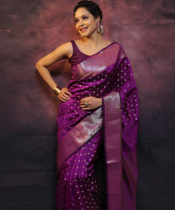 AVANTIKA FASHION Woven Kanjivaram Pure Silk, Art Silk Saree