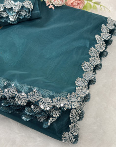 PATTARI Embellished Bollywood Net Saree