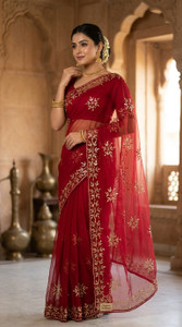 Vaidehi Enterprise Embroidered Bollywood Chiffon Saree
