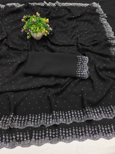 Priniti Embellished Daily Wear Georgette, Chiffon Saree