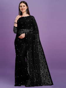 LOROFY Self Design Bollywood Net, Jacquard Saree