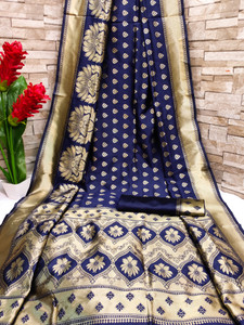 signagraph Floral Print Banarasi Muslin, Art Silk Saree