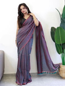PARTHA BISWAS Solid/Plain Handloom Khadi Saree