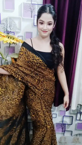 Anand Sarees Animal Print Bollywood Georgette Saree
