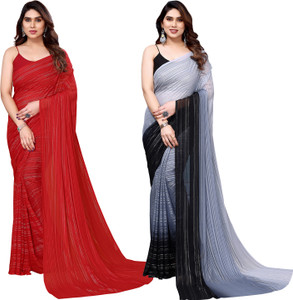 Anand Sarees Embellished, Solid/Plain Bollywood Satin Saree