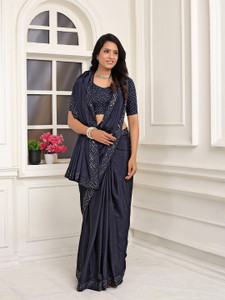 Pionex Embroidered Bollywood Chiffon Saree