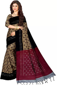 ADDRIKA SAREE GHOR Printed Tant Pure Cotton Saree