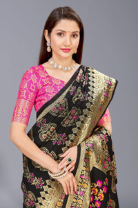 K SALIYA Woven Banarasi Jacquard Saree