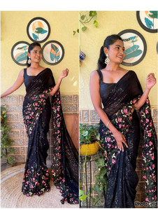 Mahalaxmi Fashion Embroidered Bollywood Georgette Saree
