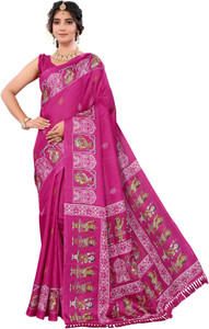 Priyashi Floral Print Mysore Art Silk Saree