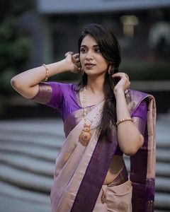 Priyashi Woven Banarasi Cotton Silk, Jacquard Saree
