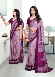 Veer Vision Graphic Print Bollywood Crepe Saree
