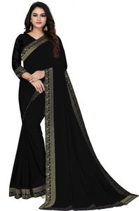 Rashiklal & Co. Solid/Plain Bollywood Chiffon, Georgette Saree
