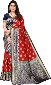 Aadvika Woven Kanjivaram Jacquard, Silk Blend Saree
