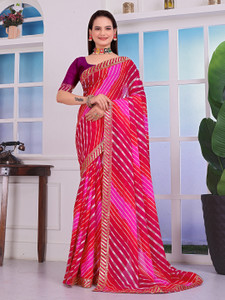 Anmi Printed Bandhani Georgette Saree