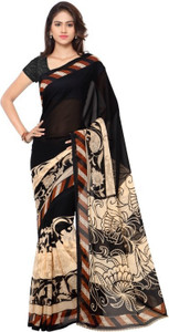 kashvi sarees Paisley, Striped, Floral Print Daily Wear Georgette Saree