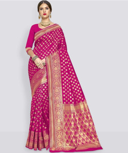 MUBARAK Woven Banarasi Silk Blend Saree