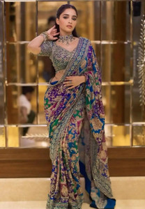 ShivGori Embroidered Bollywood Silk Blend Saree