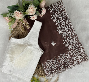 PATTARI Embroidered Bollywood Net Saree