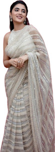 TRENDZ APPARELS Embroidered Bollywood Net Saree