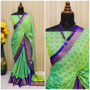 VILLAGIUS Printed Mysore Pure Silk Saree