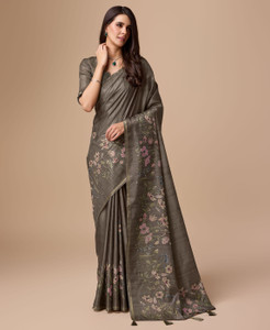 RekhaManiyar Digital Print Bollywood Silk Blend Saree