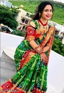 PRIYASAREEJPR Woven Bandhani Art Silk Saree