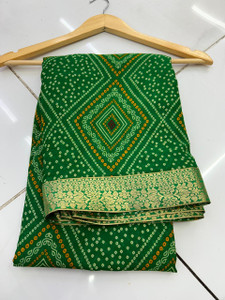 georgette Printed Bandhani Georgette Saree