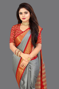 Fashion Club Collection Temple Border, Paisley Maheshwari Cotton Silk Saree