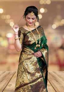 GARIYA Woven Banarasi Jacquard Saree