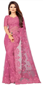 NIYANTAKSH Embroidered Bollywood Net Saree