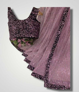 SROLY Embellished Bollywood Net Saree