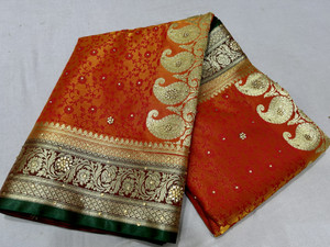 DORA SILK Woven Banarasi Art Silk, Silk Blend Saree