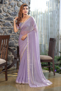 Manokamna Embroidered Bollywood Satin Saree